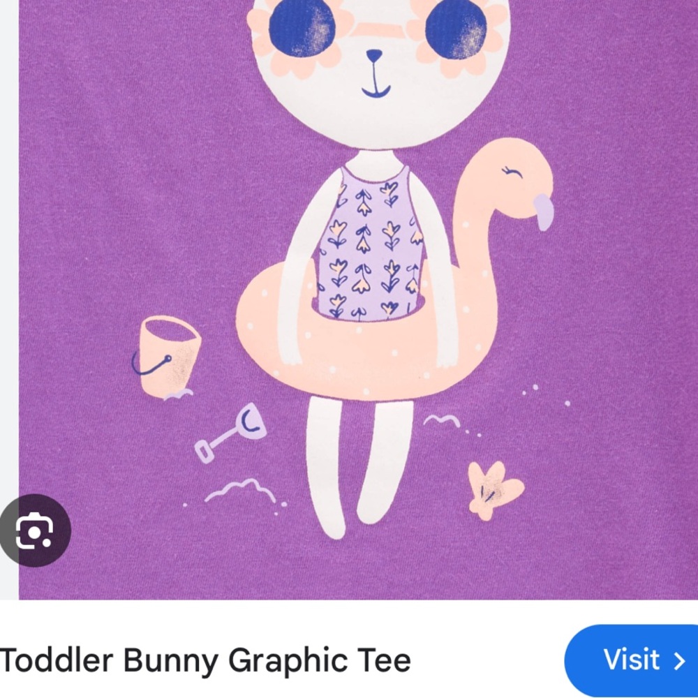 IN SEARCH OF: Carter's Toddler Bunny Tee - Purple. Size 3-5t
